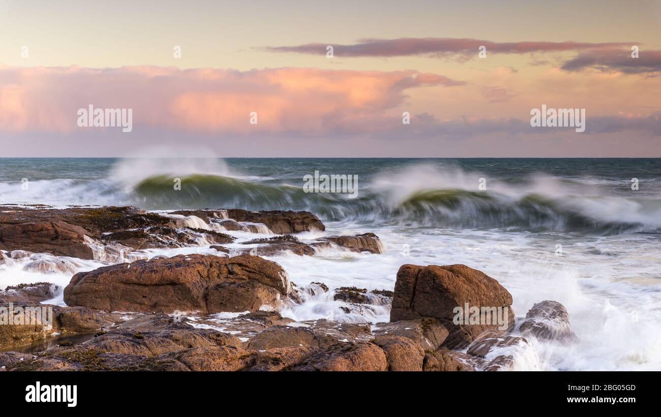 Abends Leichtes Carnsore Point Wexford Stockfoto