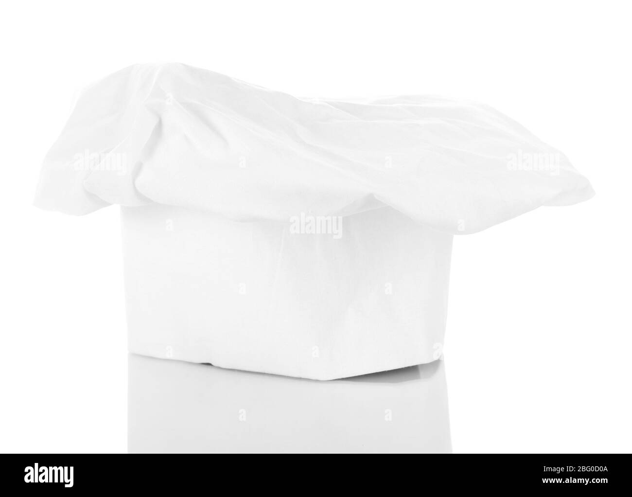 Kochmütze isoliert auf weiß Stockfoto