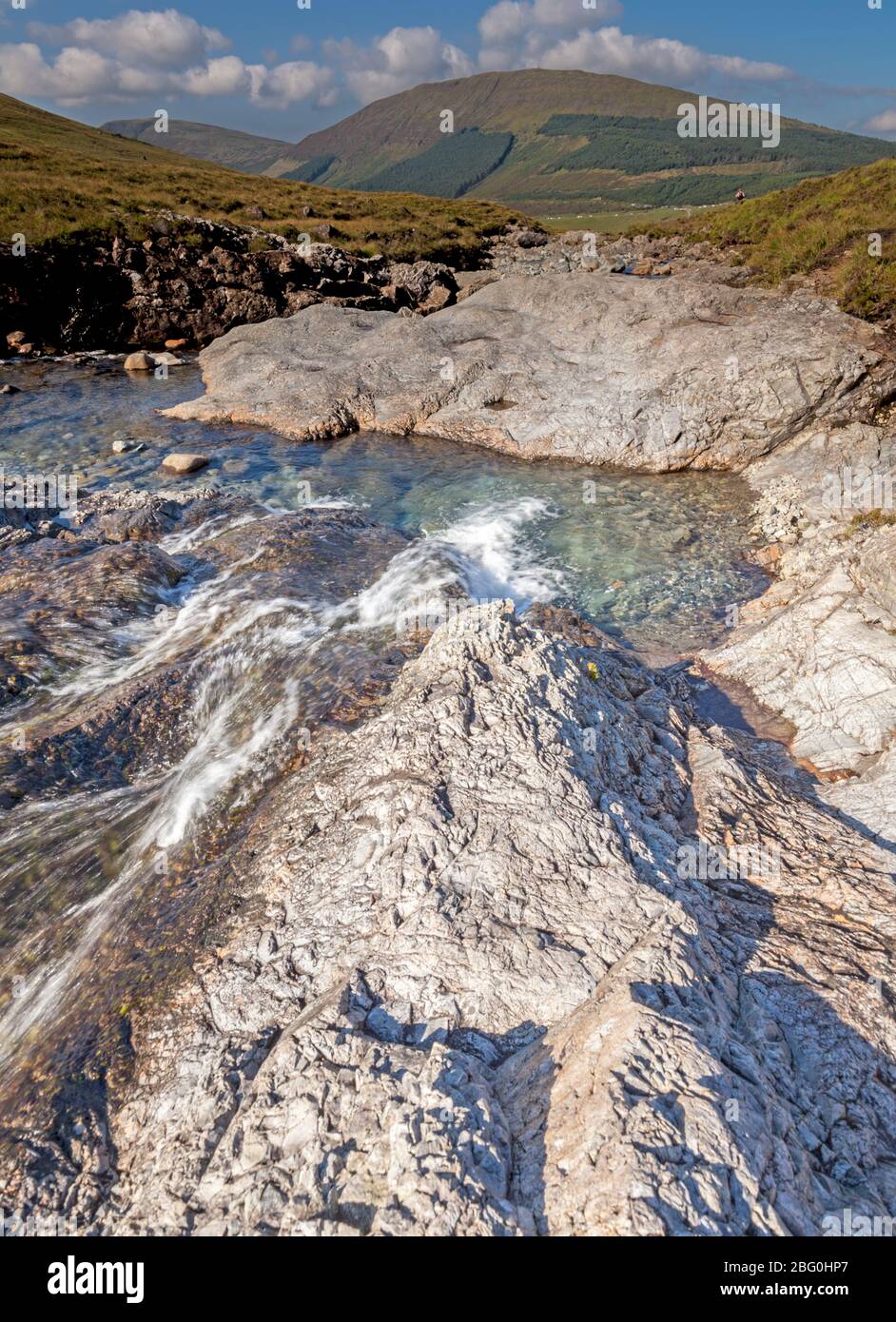 Allt Coir A' Mhadaidh, Glen Spröde, Isle of Skye, Schottland Stockfoto