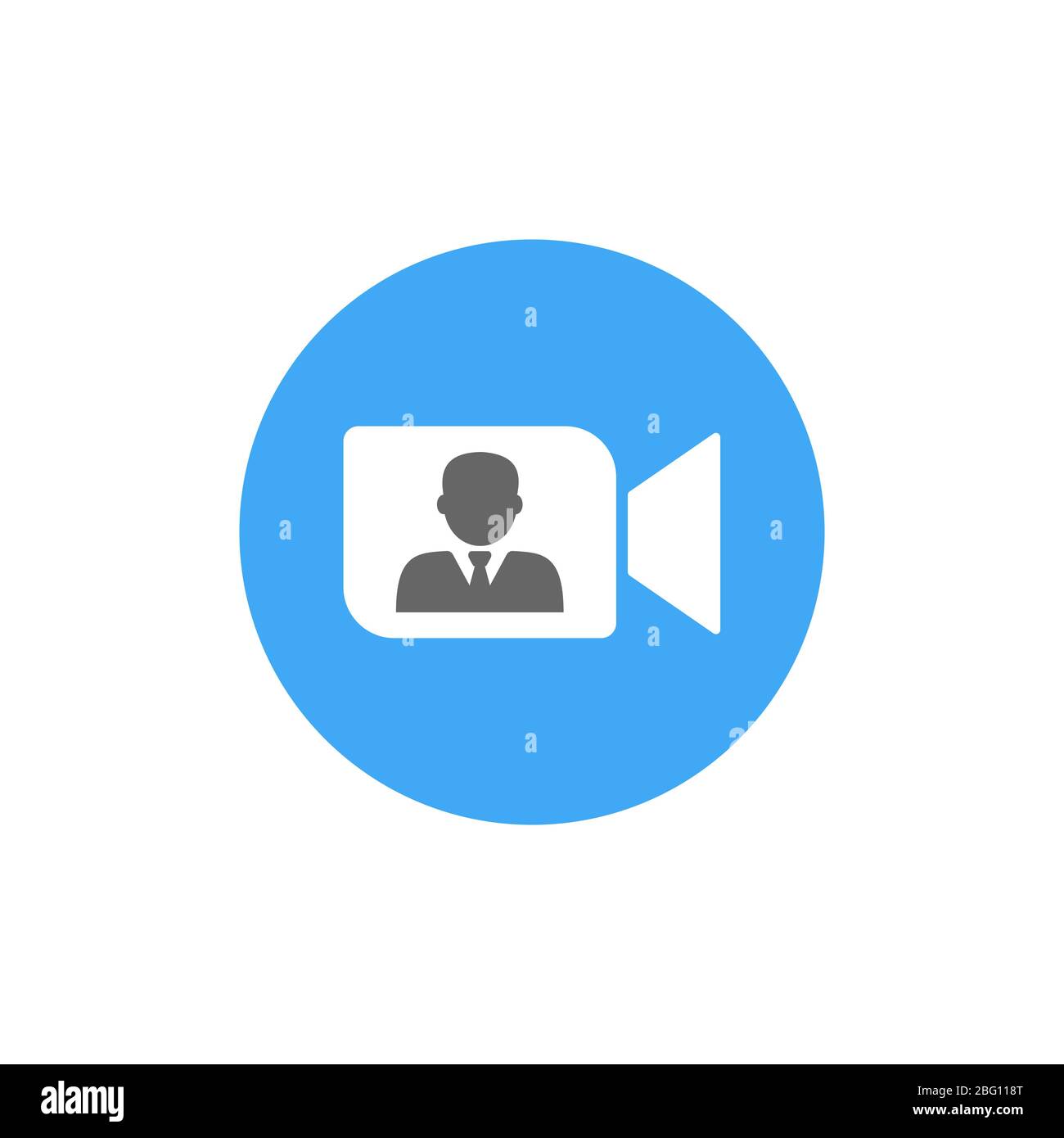 Online-Meetings, Telekonferenz-Videokonferenz oder Telearbeit, Planung oder vorbeugende Diskussion – Konzept-Vektor. EPS 10. Stock Vektor