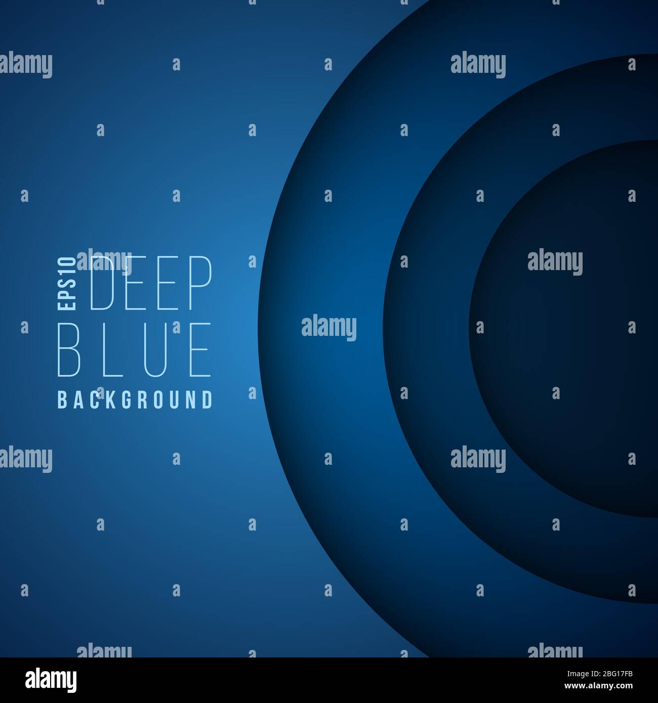 Dunkelblaue Business 3d Tapete. Abstrakter Vektor Hintergrund tiefblau, Banner mit runder Ebene Illustration Stock Vektor