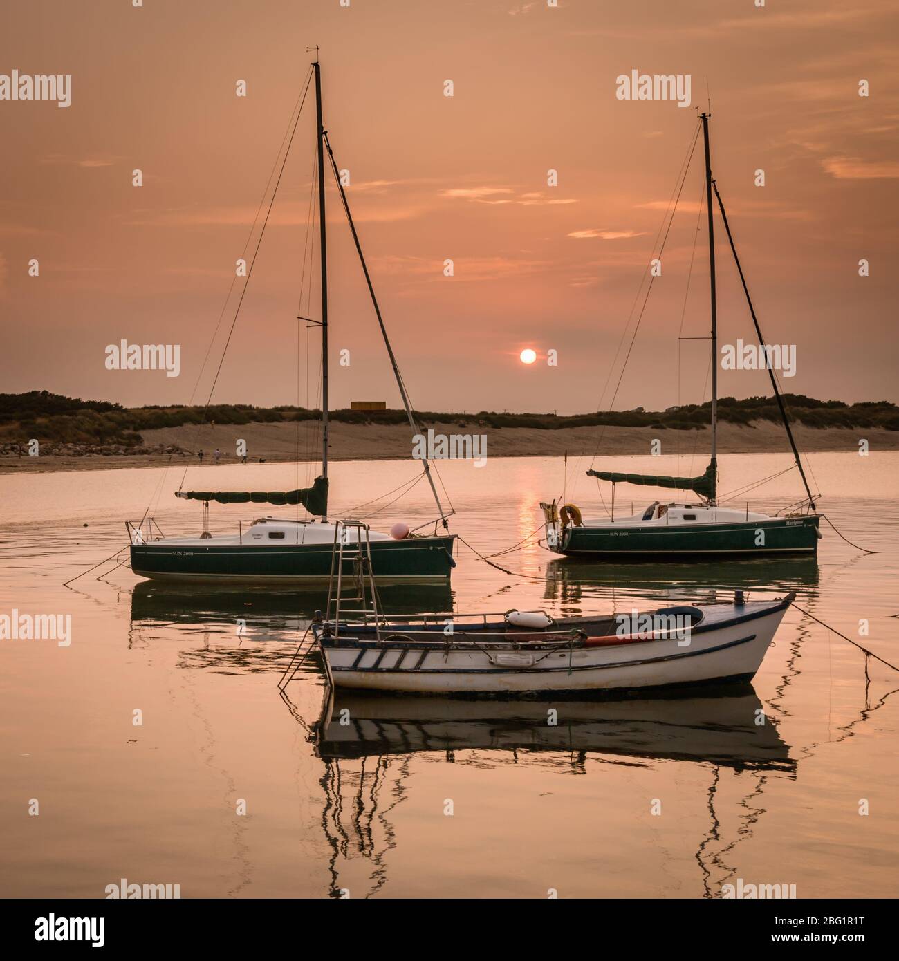 Carne Beach Wexford bei Sonnenuntergang Stockfoto