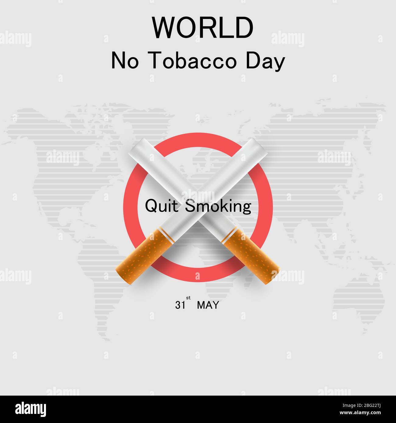 World No Tobacco Day Infografisches Hintergrunddesign.World No Smoking Day Typographical Design Elements.May 31st World no Tobacco Day.No Smoking Day Awa Stock Vektor