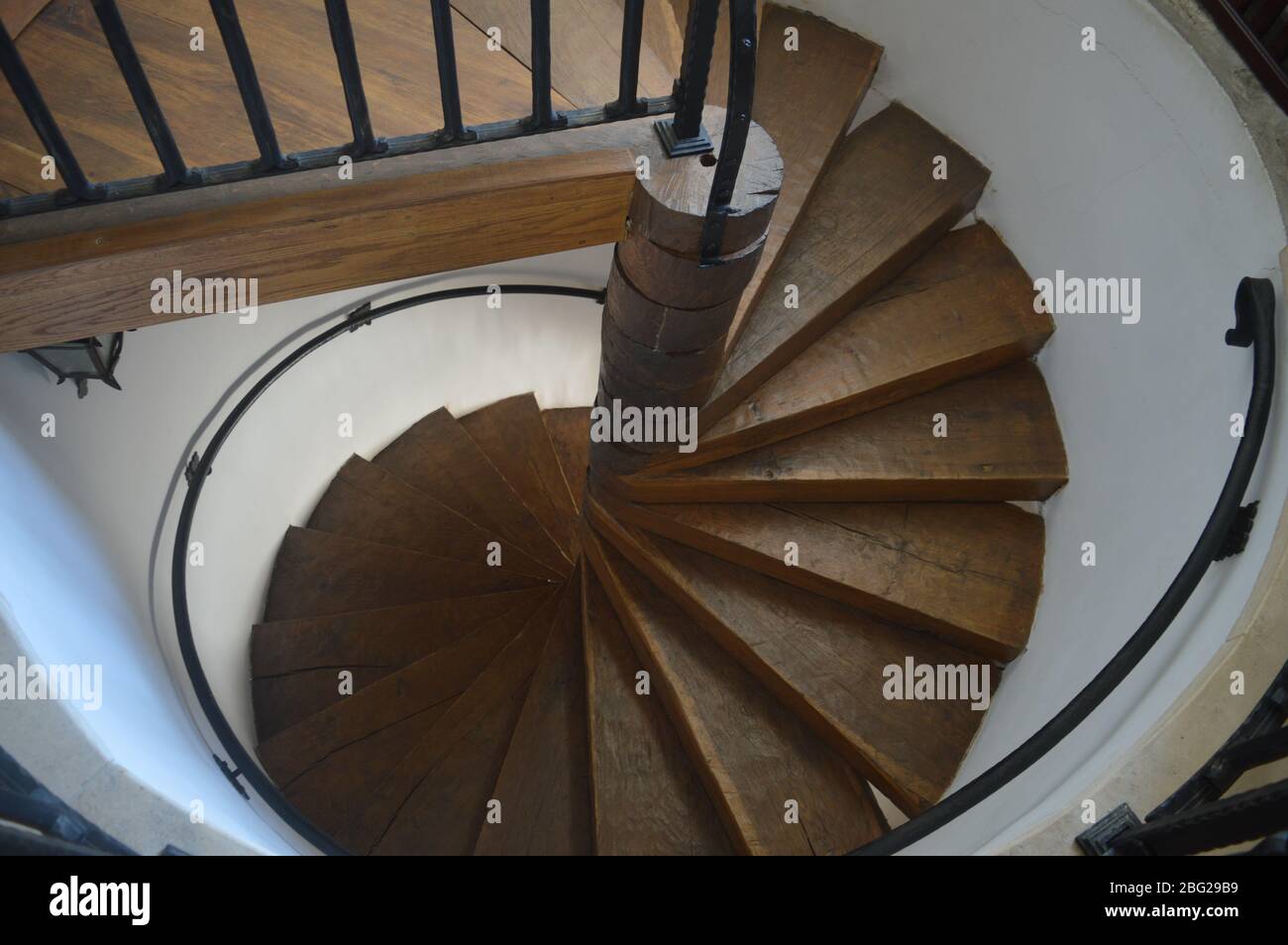 Wendeltreppe in einer Festung Stockfoto
