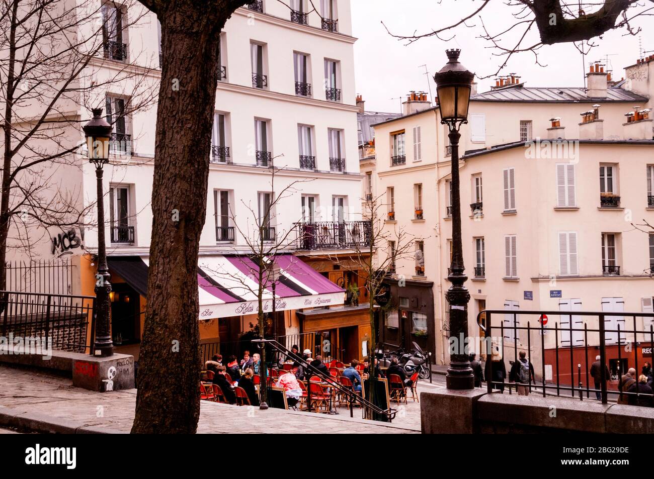 Montmartre Café, Paris, Frankreich. Stockfoto