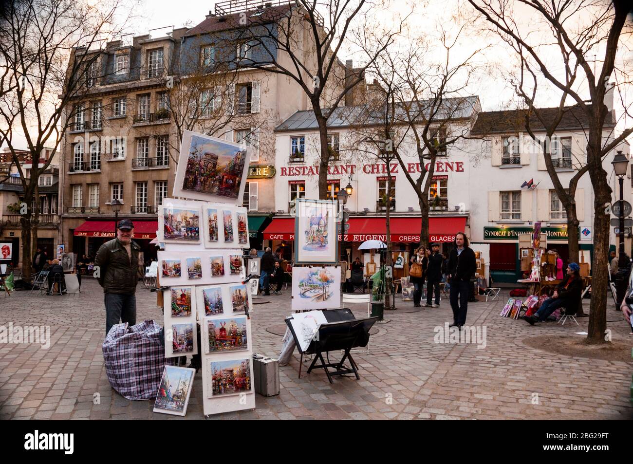 Place du Tertre, Montmartre, Paris, Frankreich. Stockfoto