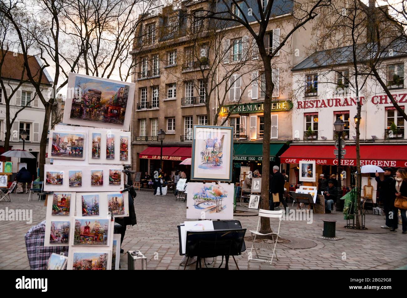 Place du Tertre, Montmartre, Paris, Frankreich. Stockfoto