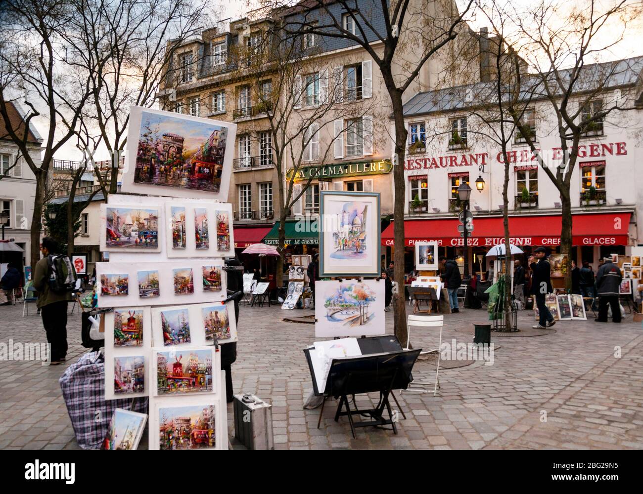 Place du Tertre, Montmartre, Paris, Frankreich. Stockfoto