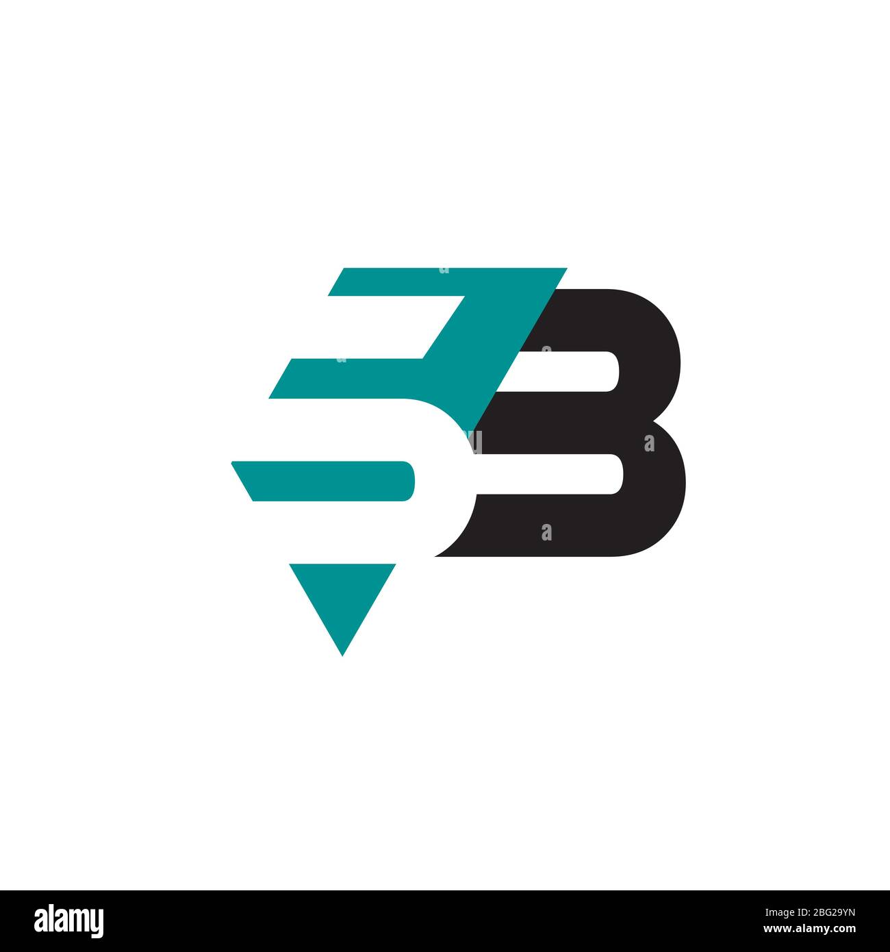 Moderne Stil anfängliche SB Letter Logo Design Vektor Grafik Konzept Illustrationen Stock Vektor