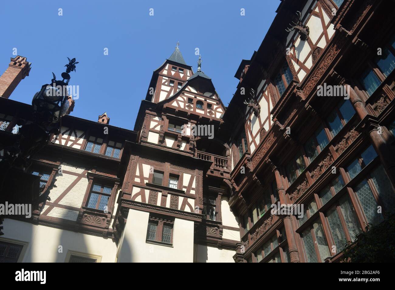 Schloss Peles, Sinaia Stockfoto