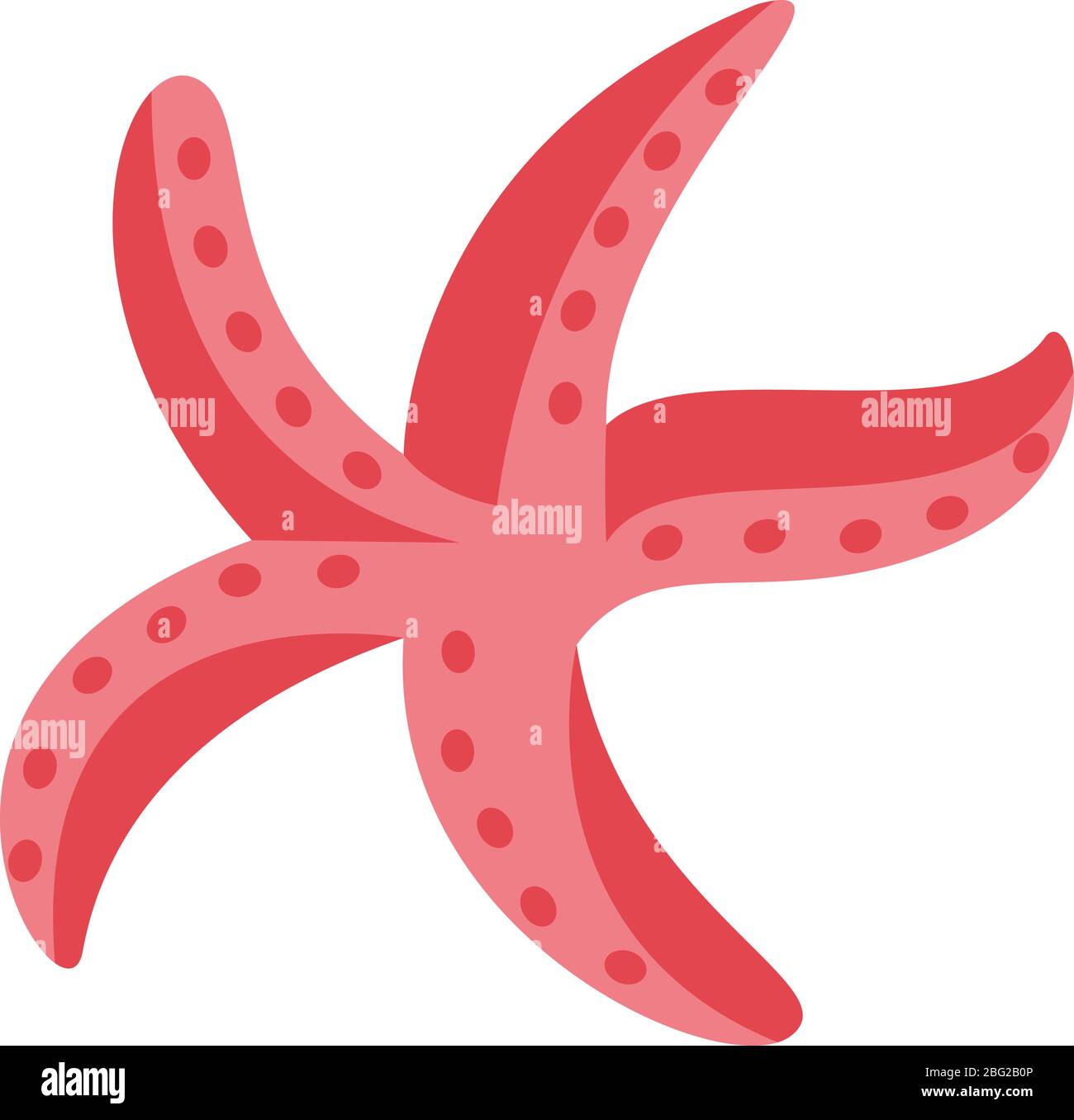 Pink Sea Star, Illustration, Vektor auf weißem Hintergrund Stock Vektor