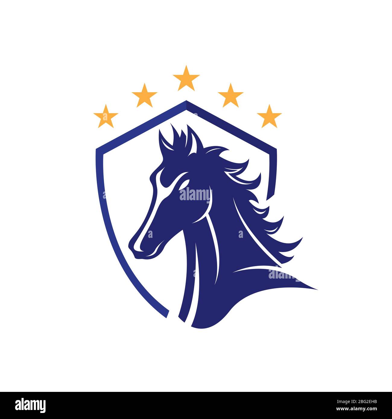 Pferd Kopf Logo Design Stolz und Schönheit Zeichen Symbol Vektor-Illustration Stock Vektor