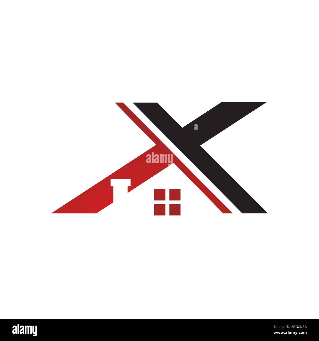 Kreative Firma Buchstaben X Logo die Kombination aus modernen Dach und anfängliche x Vektor-Symbol Design Illustration Stock Vektor