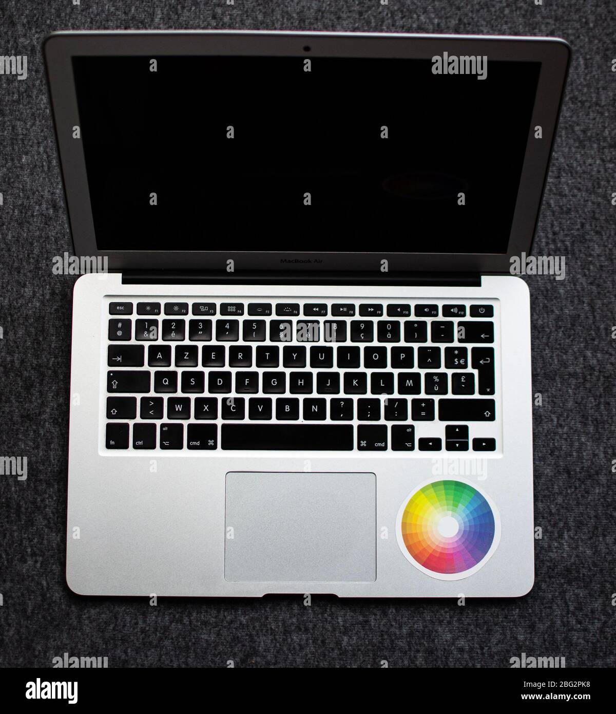 MacBook Air-Aufnahme Stockfoto