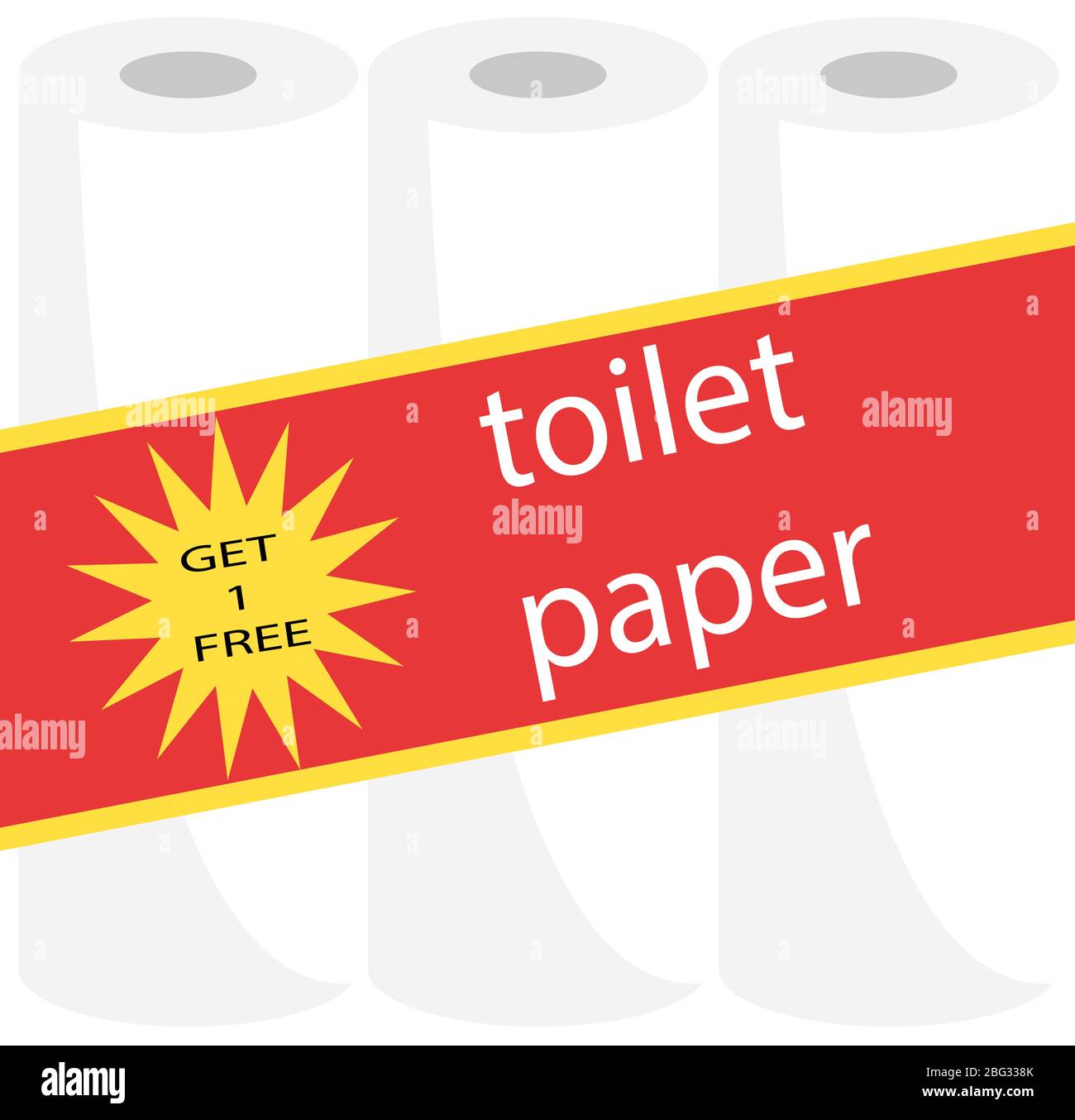 Packung Toilettenpapier, Illustration, Vektor auf weißem Hintergrund Stock Vektor