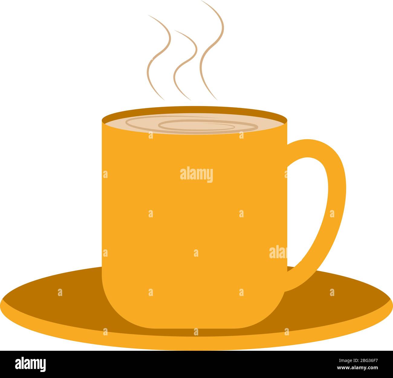 Kaffee in Tasse, Illustration, Vektor auf weißem Hintergrund Stock Vektor