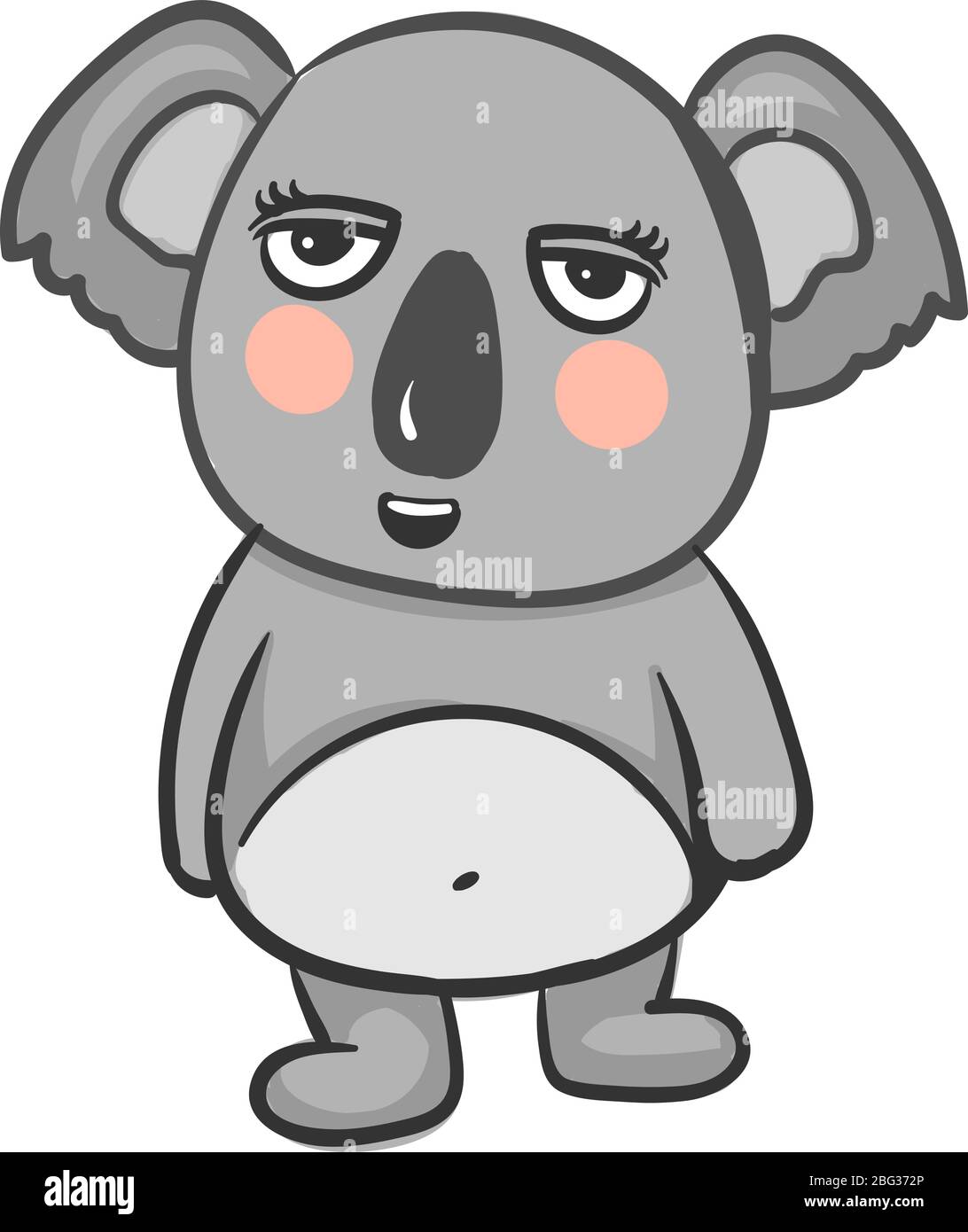 Happy Koala, Illustration, Vektor auf weißem Hintergrund Stock Vektor