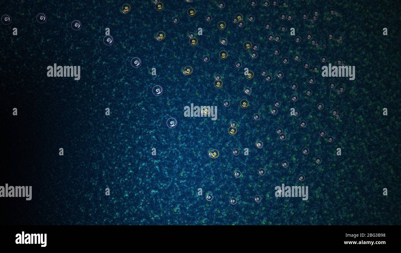 Abstraktes fraktales Kunstmuster auf dunklem Hintergrund. Schöne fraktale Illustration für kreatives Grafikdesign Stockfoto