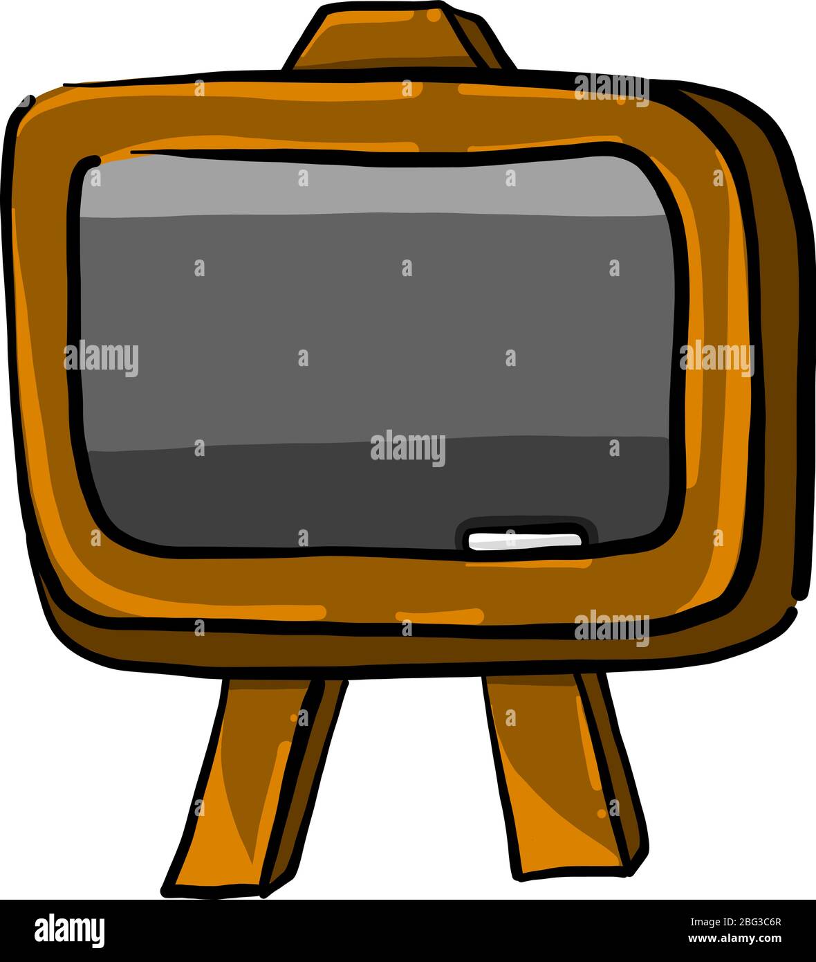 Sehr alter Fernseher, Illustration, Vektor auf weißem Hintergrund Stock Vektor