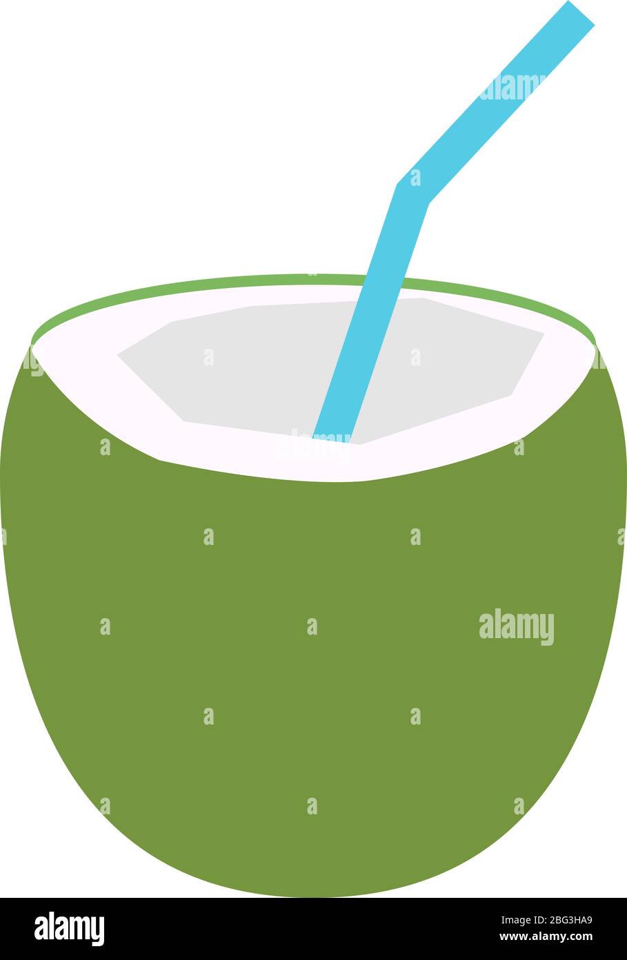 Kokosnuss-Getränk, Illustration, Vektor auf weißem Hintergrund Stock Vektor