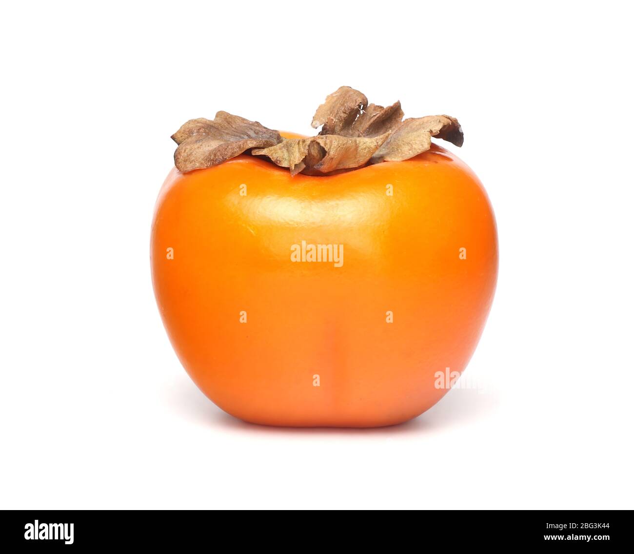 Persimmon Frucht isoliert auf weißem Hintergrund. Orange frisch reifen persimmon. Stockfoto