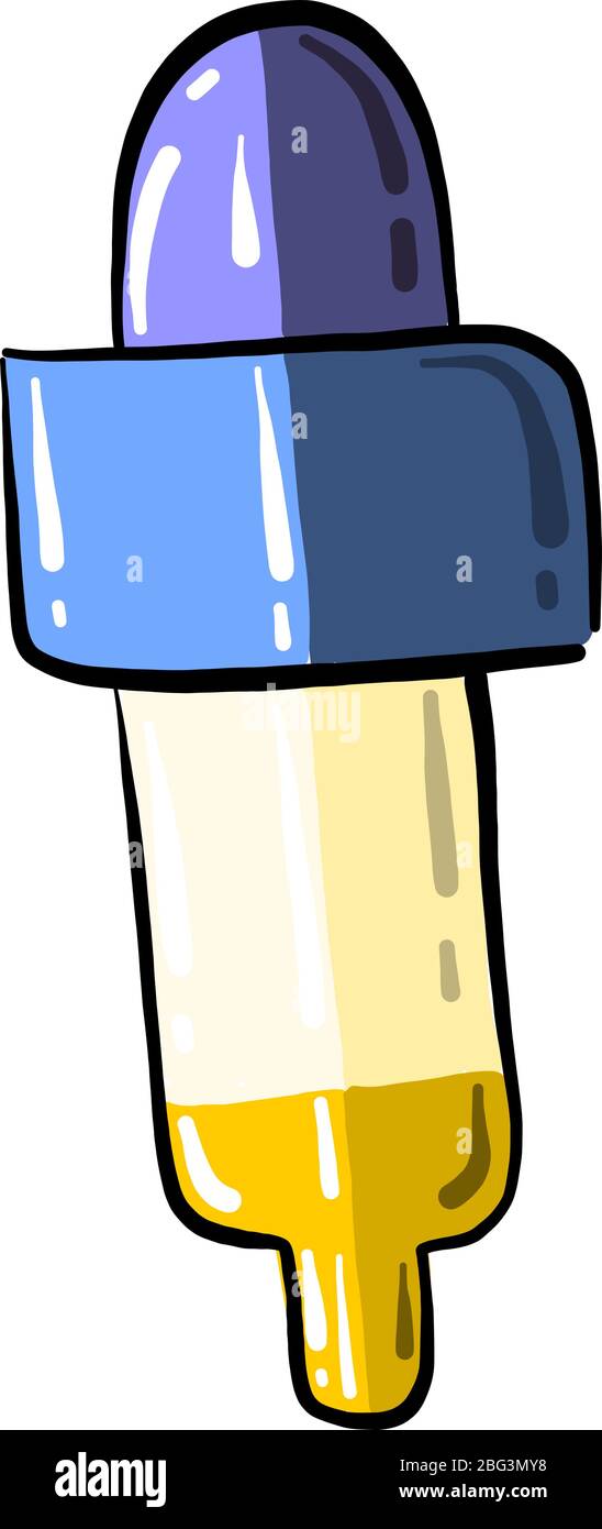 Pipette, Illustration, Vektor auf weißem Hintergrund Stock Vektor