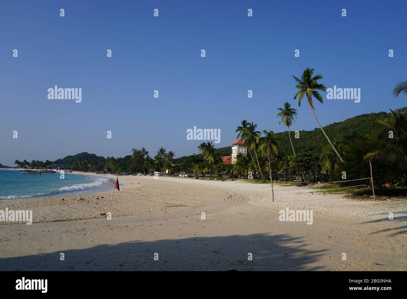 Leerer Strand, Redang Island, Terengganu, Indonesien Stockfoto