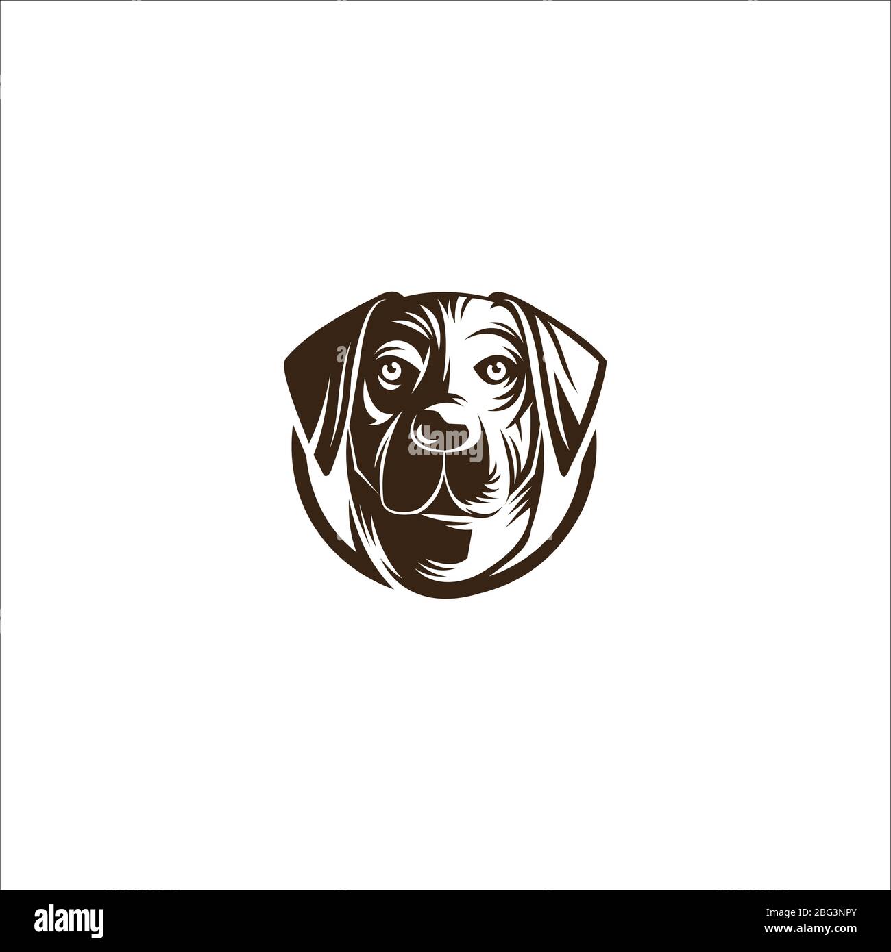 Animal Dog Logo Vektor Design Vorlagen Stock Vektor