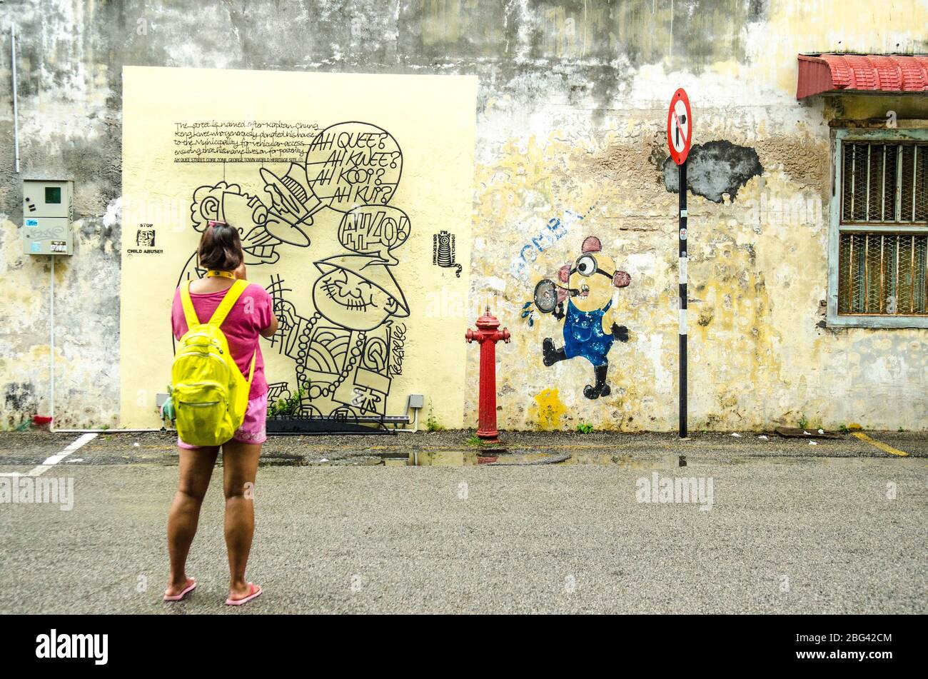 Street Art in George Town, Penang, Malaysia Stockfoto