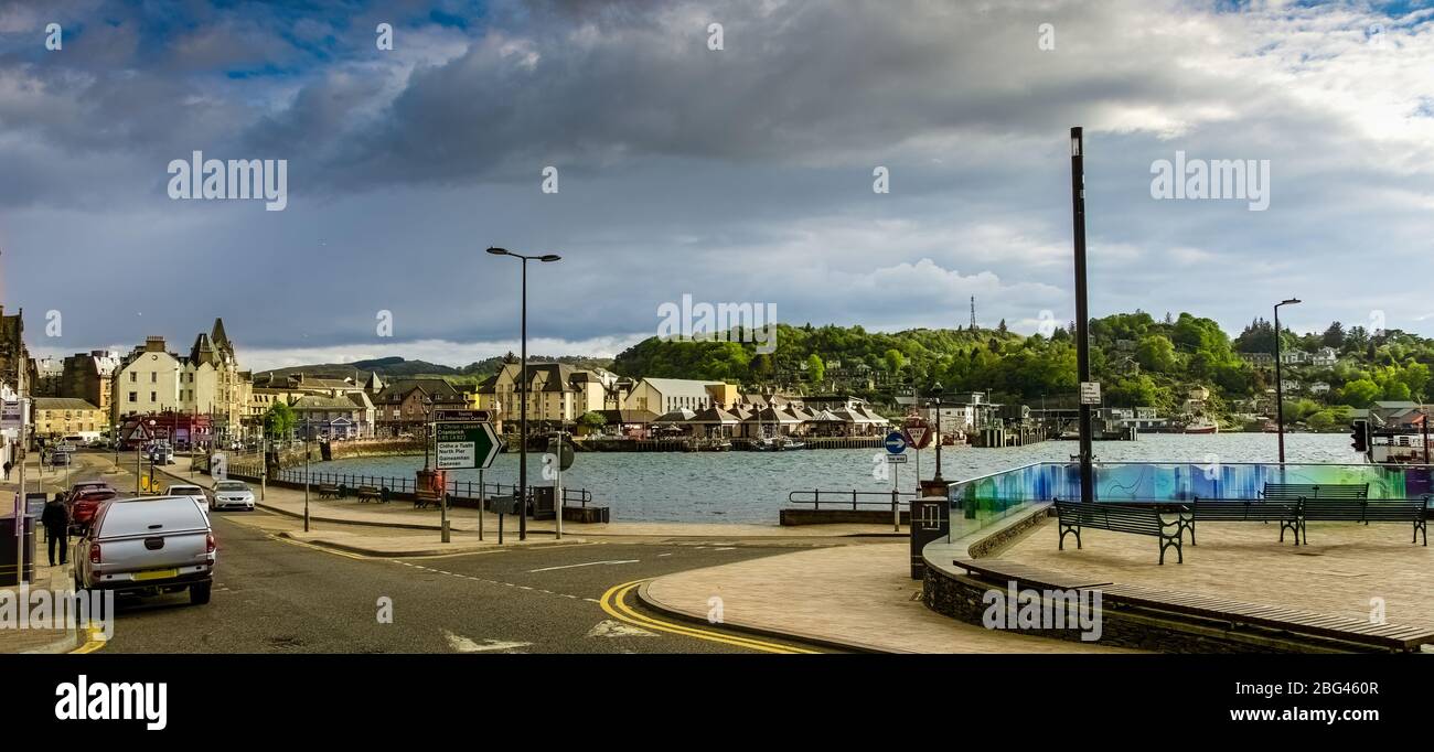 Historisches Stadtzentrum und Hafengebiet, Oban, Argyll and Bute, Schottland, Großbritannien Stockfoto