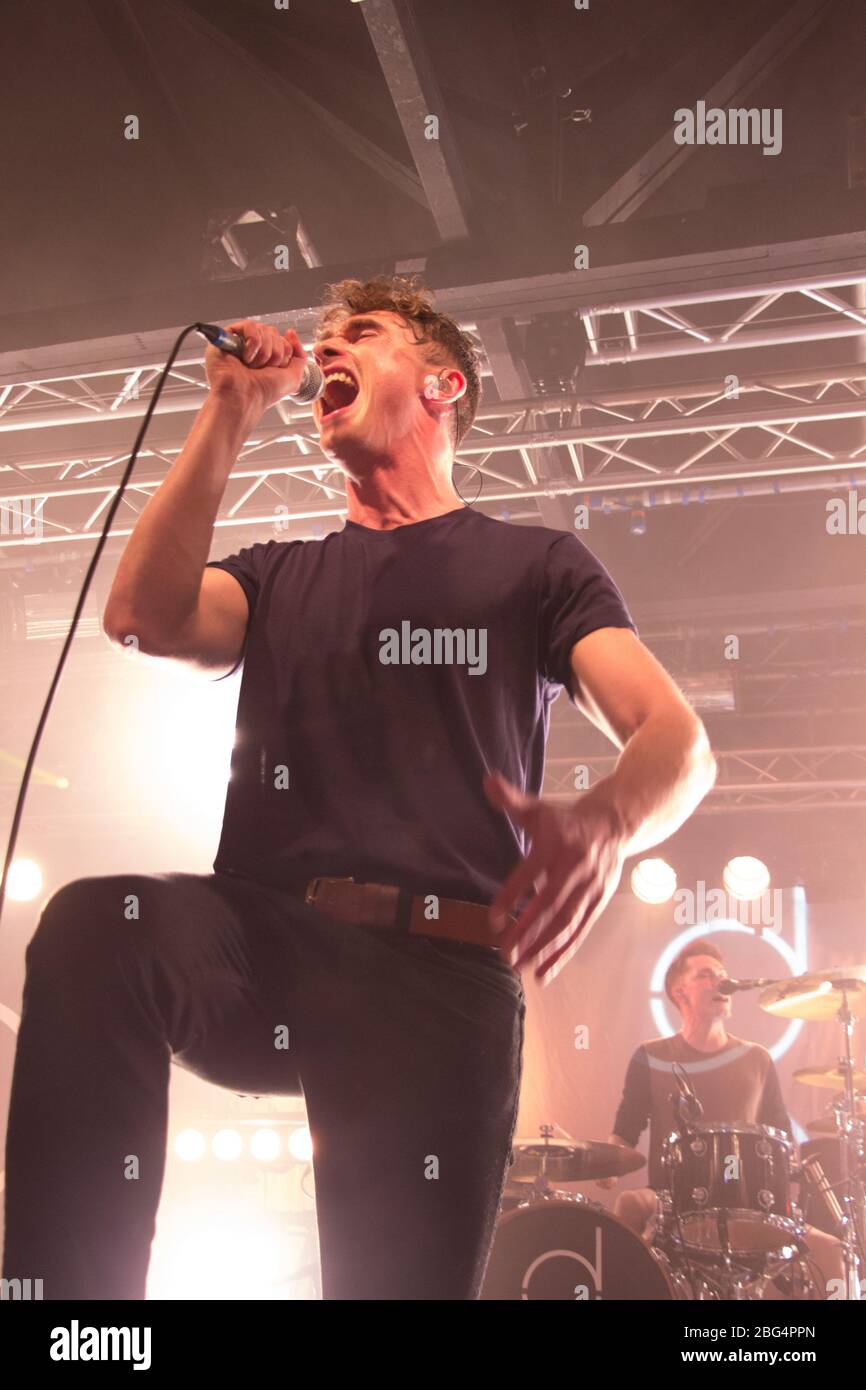 Rob Damiani Sänger von Don Broco live bei liverpool o2 Academy uk Kerrang! Tour 2015 Stockfoto