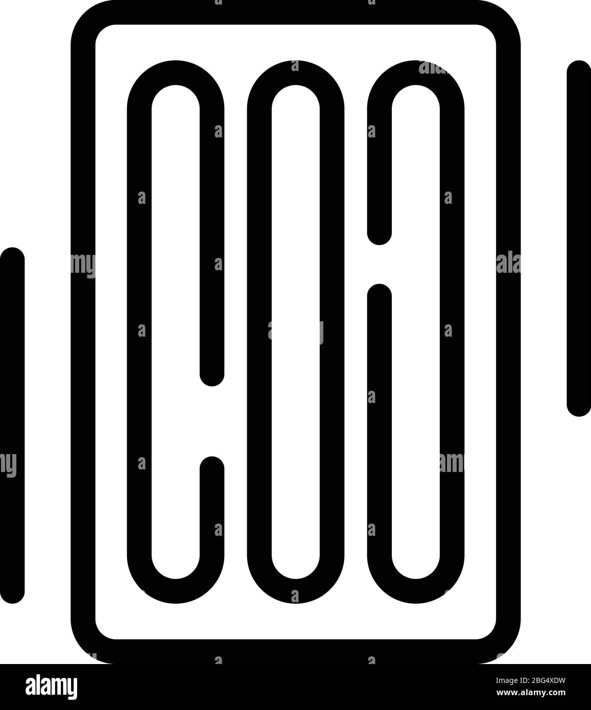 Symbol für schwebende Matratze, Umrissstil Stock Vektor