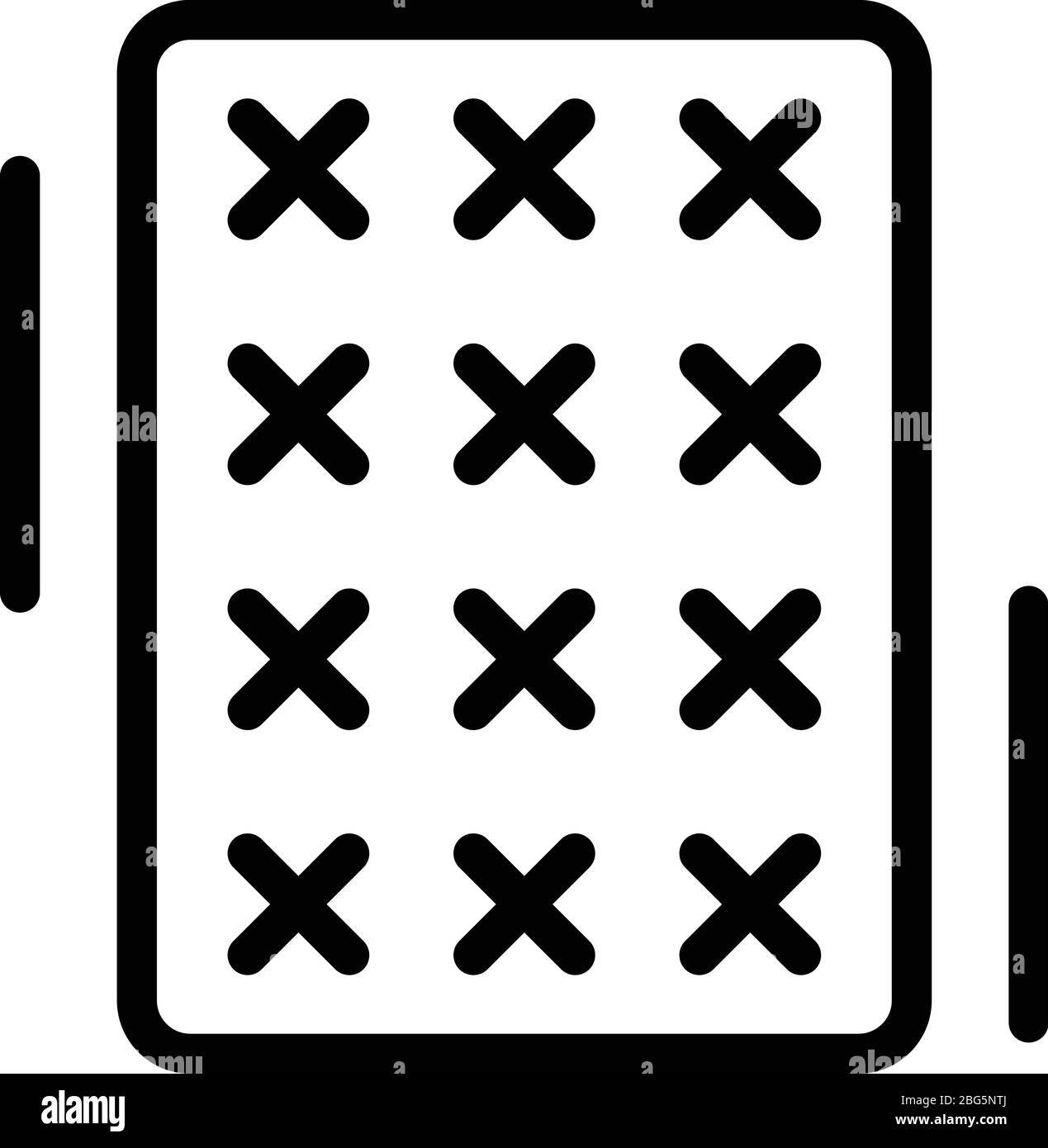 Aufblasbares Matratzensymbol, Outline-Stil Stock Vektor