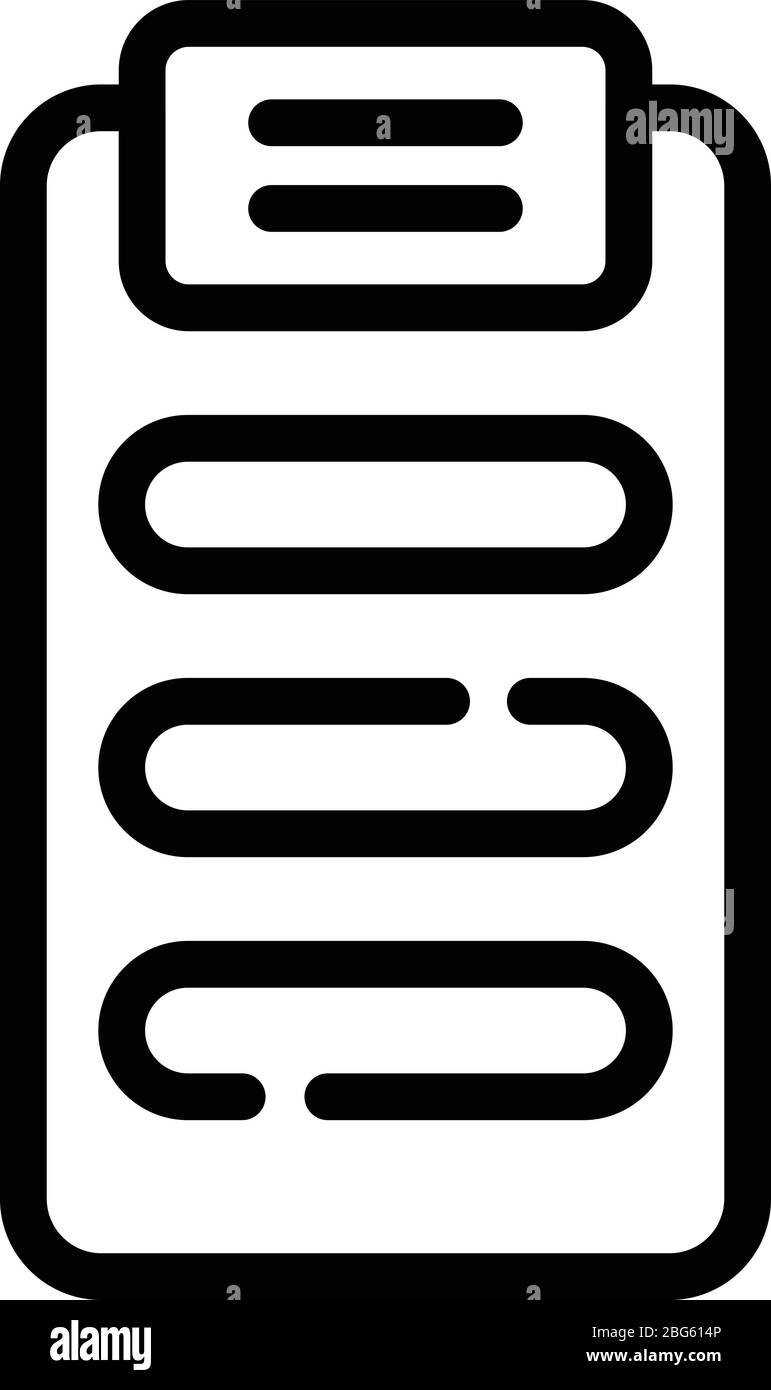 Symbol für eine Luftmatratze, Umriss Stock Vektor