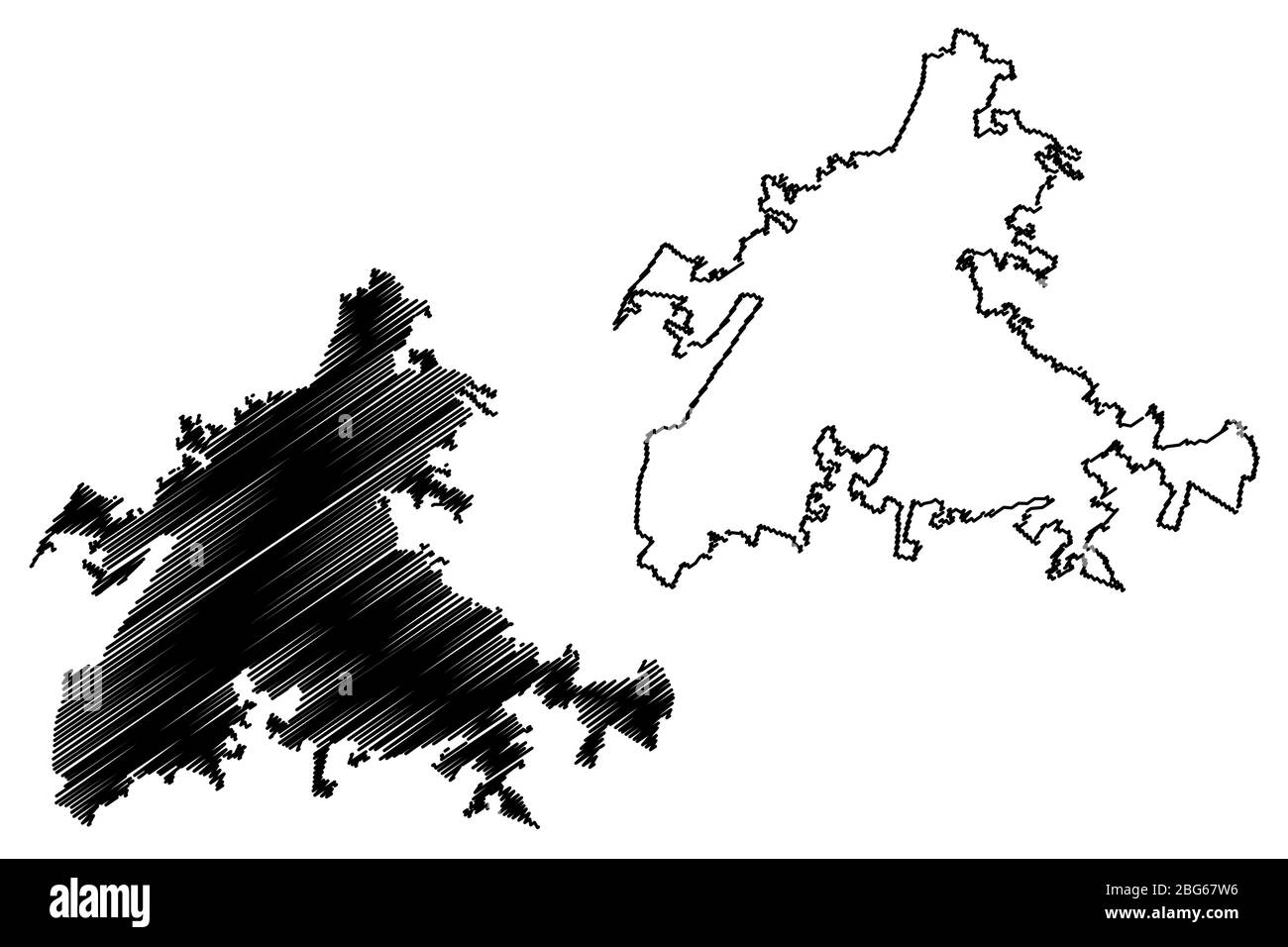 Brescia City (Italienische Republik, Italien, Lombardei) Karte Vektor Illustration, Skizze Stadt Brescia Karte Stock Vektor