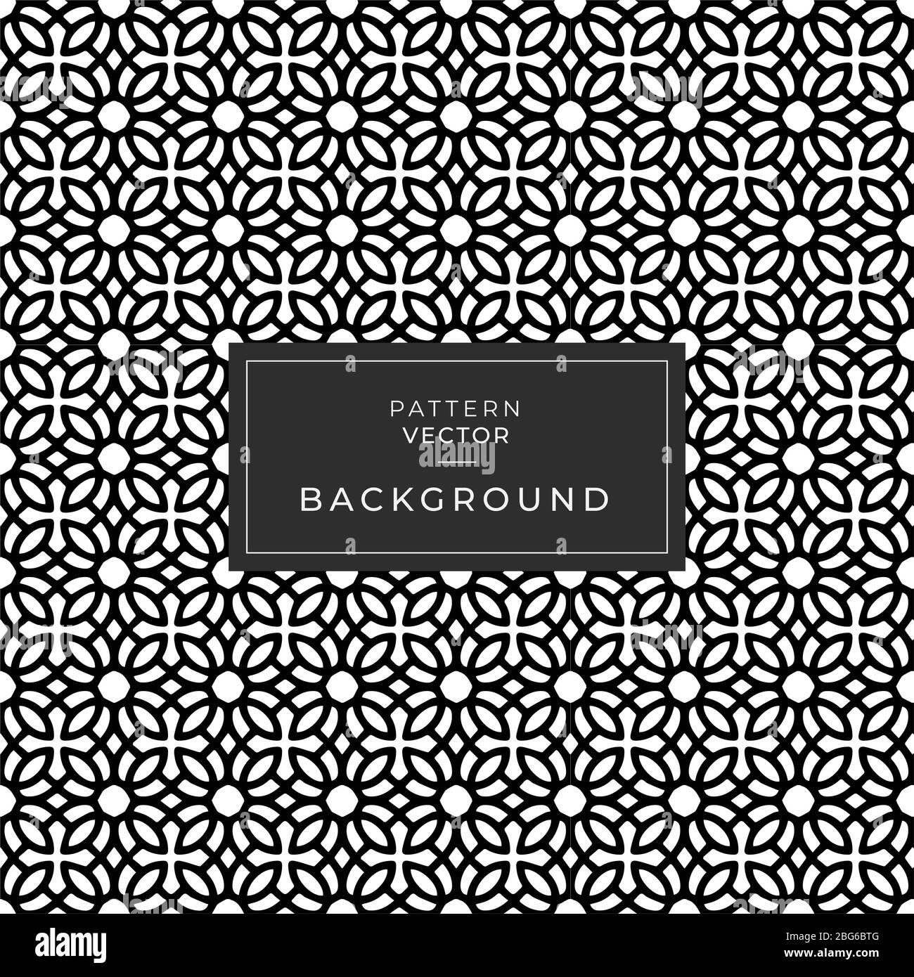 Nahtlose heilige Geometrie Muster Blume schwarz und weiß Stockfoto