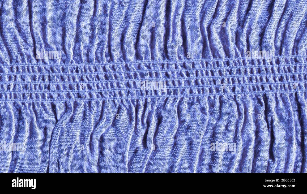 Struktur aus blauem Stoff. Stoff mit natürlicher Textur. Blaue Leinwandtextur Stockfoto