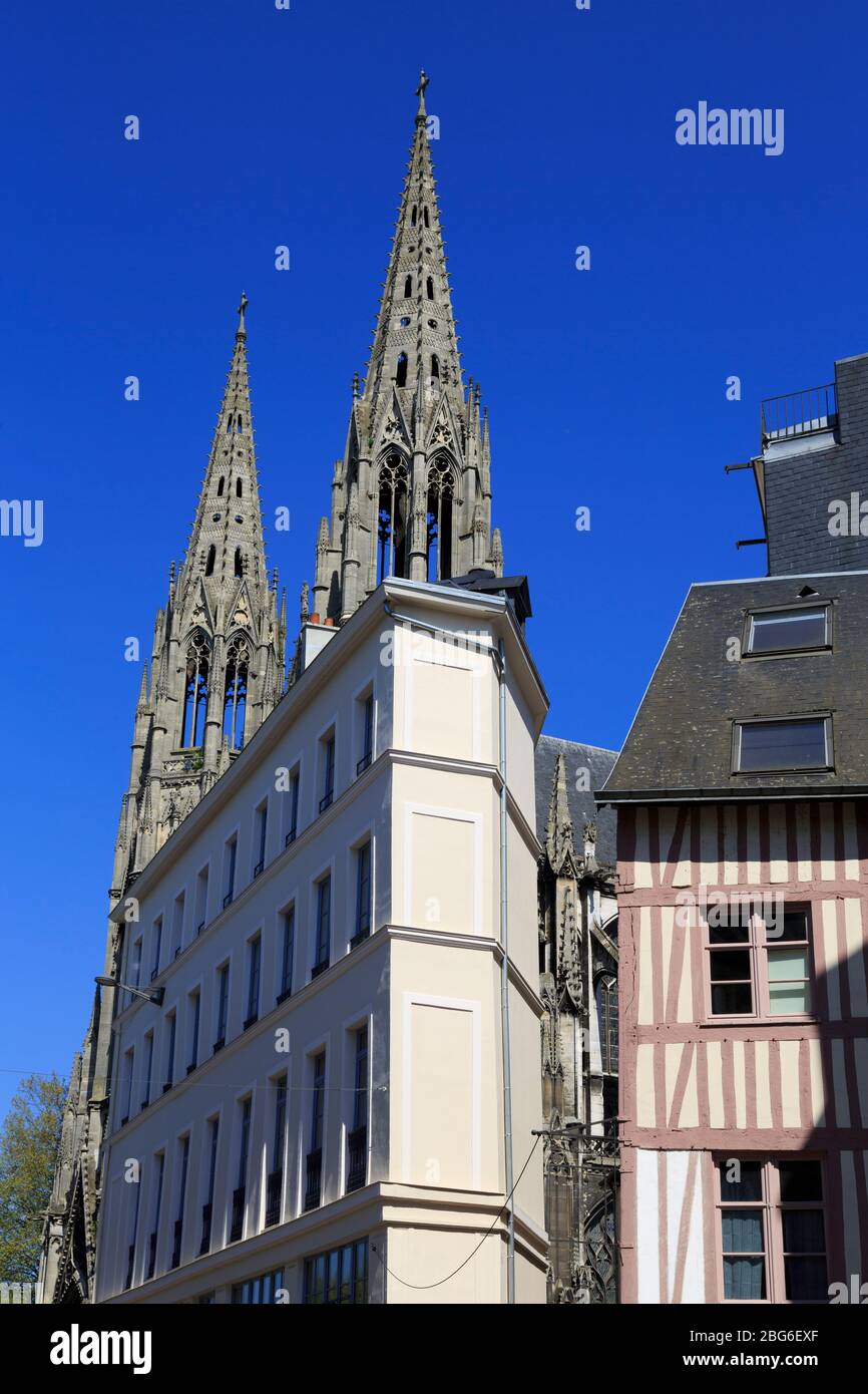 St. Ouen Abteikirche, Rouen, Normandie, Frankreich, Europa Stockfoto