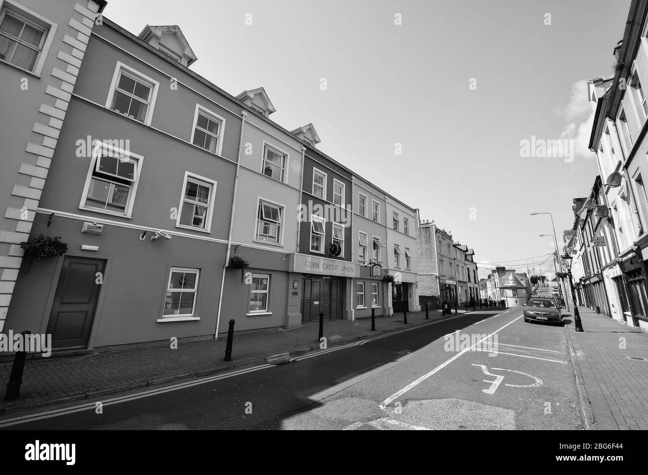 Cobh bunte Häuser, Irland Stockfoto