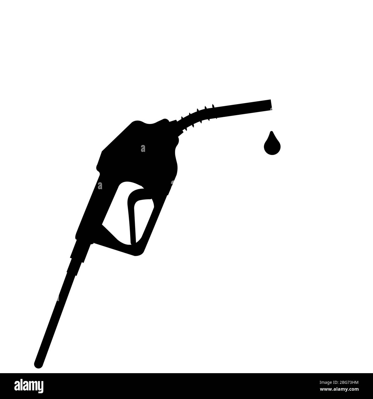 Benzin-Kraftstoff-Düse gibt einen Tropfen Stock Vektor