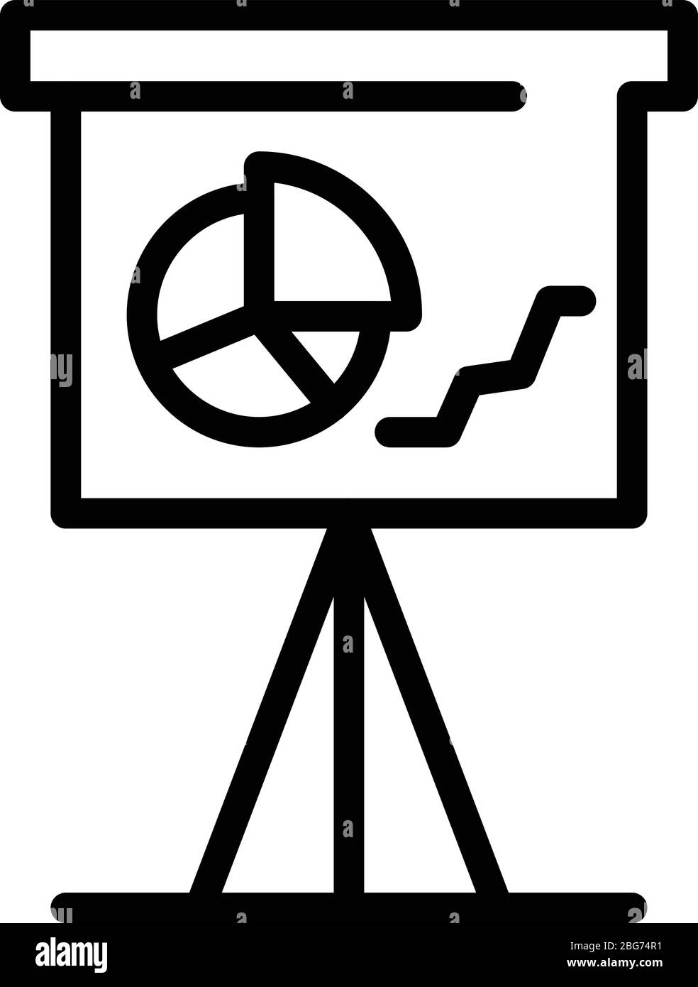 Das Diagramm auf dem FlipchartSymbol, Umrissstil