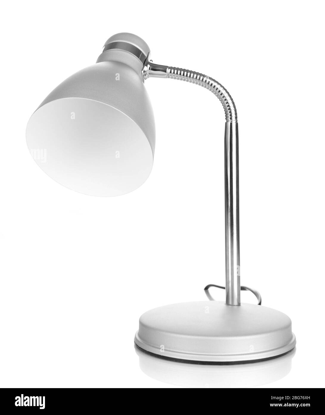 Tischleuchte isoliert auf weißem Stockfoto