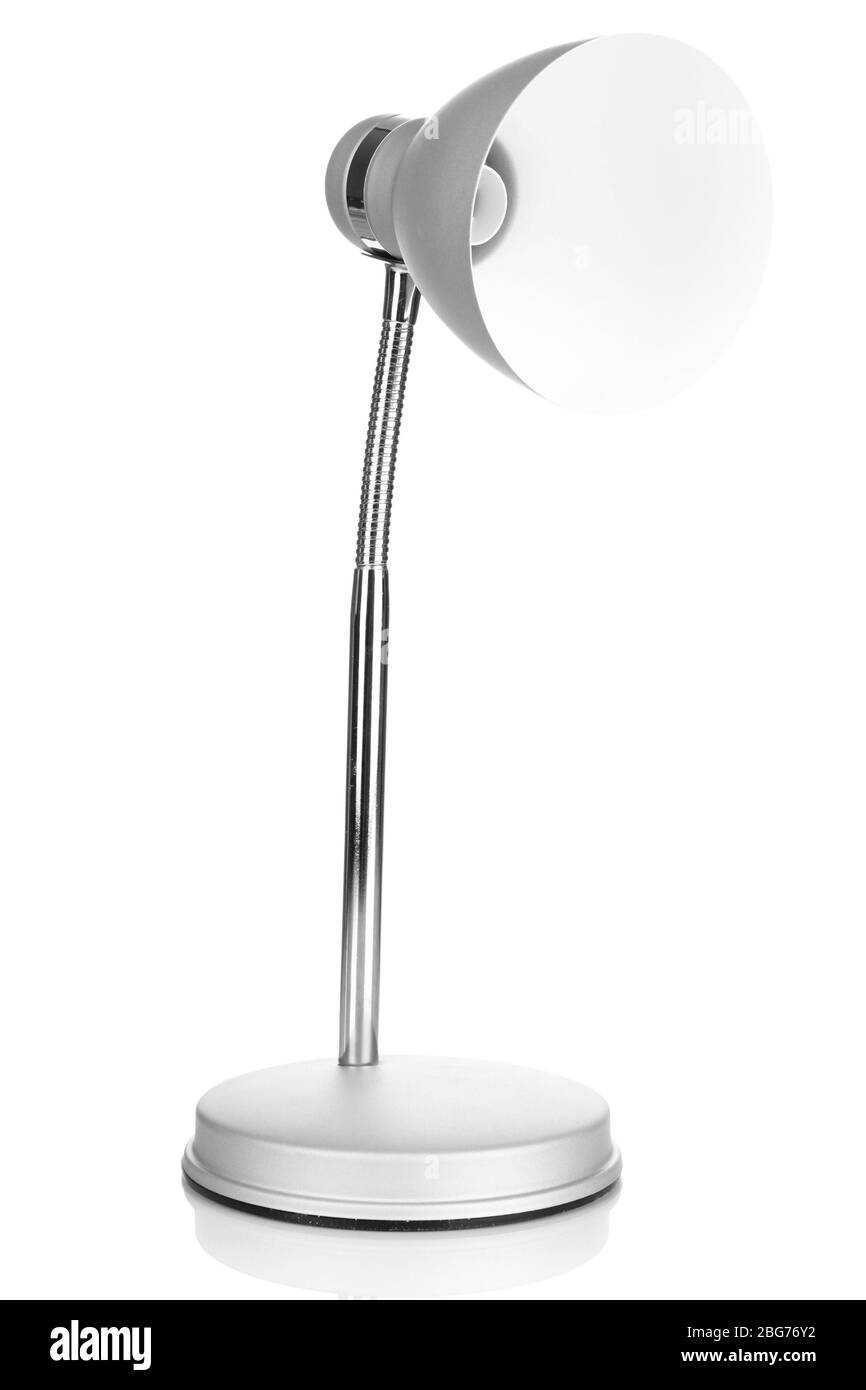 Tischleuchte isoliert auf weißem Stockfoto