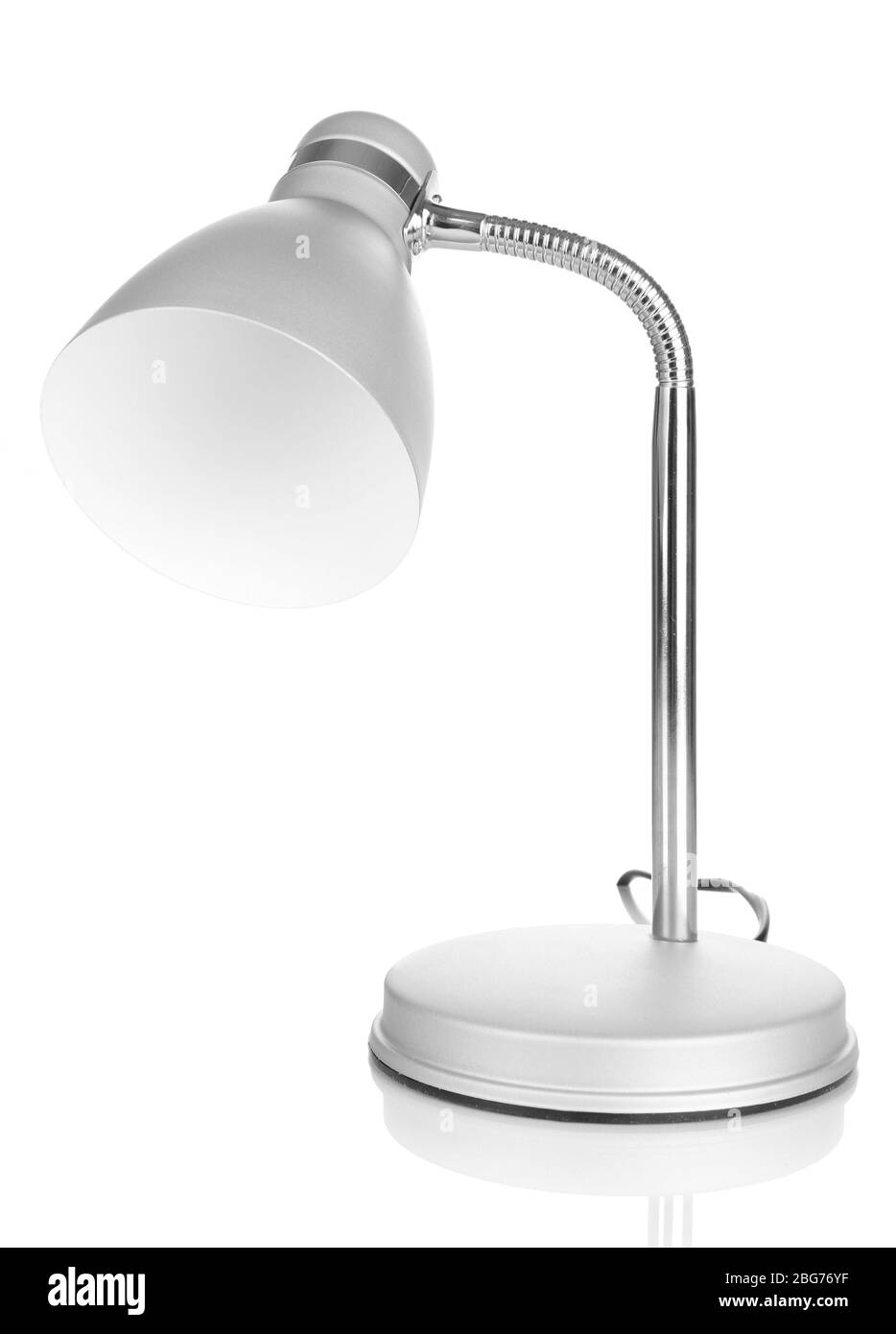 Tischleuchte isoliert auf weißem Stockfoto