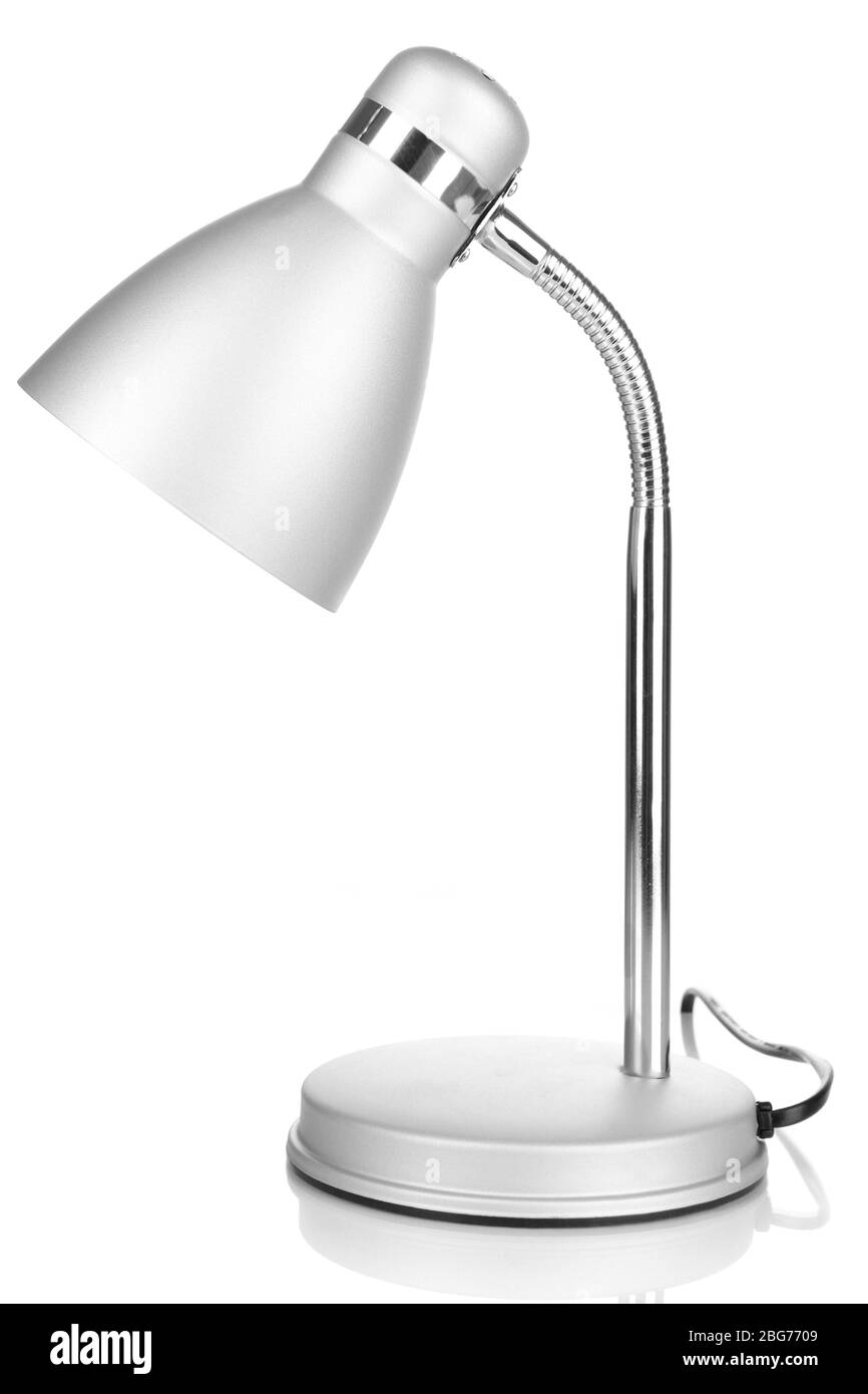 Tischleuchte isoliert auf weißem Stockfoto