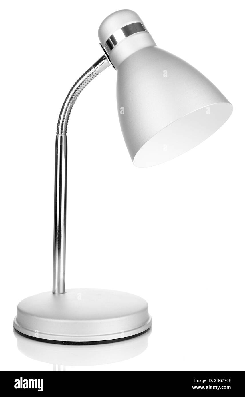 Tischleuchte isoliert auf weißem Stockfoto