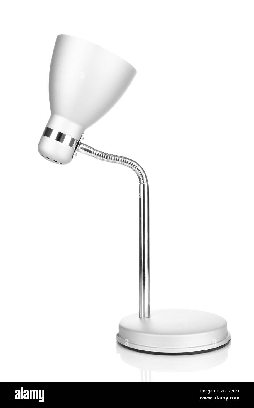 Tischleuchte isoliert auf weißem Stockfoto