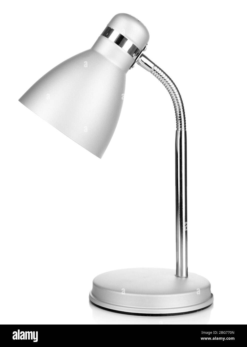 Tischleuchte isoliert auf weißem Stockfoto