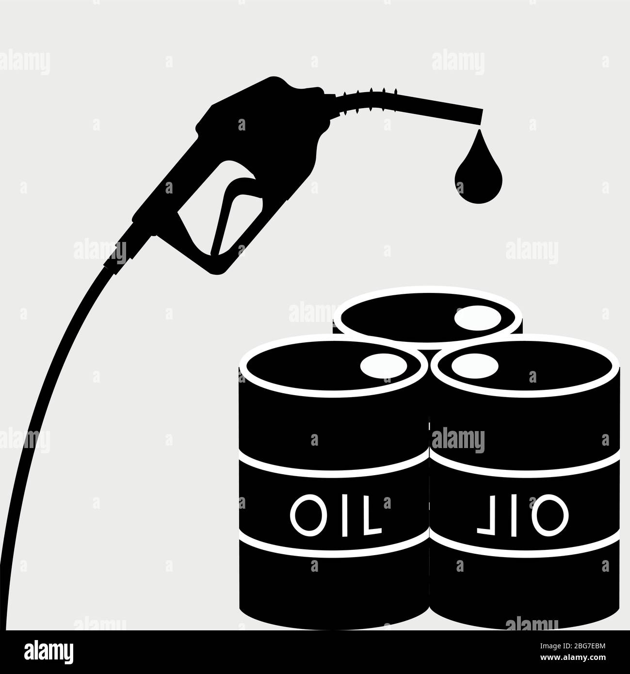 Kraftstoffpumpe tropft in Öltanks Vektorarbeit Stock Vektor