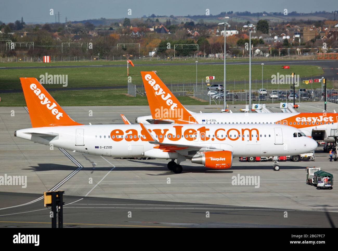 EasyJets Flughafen London Southend Stockfoto